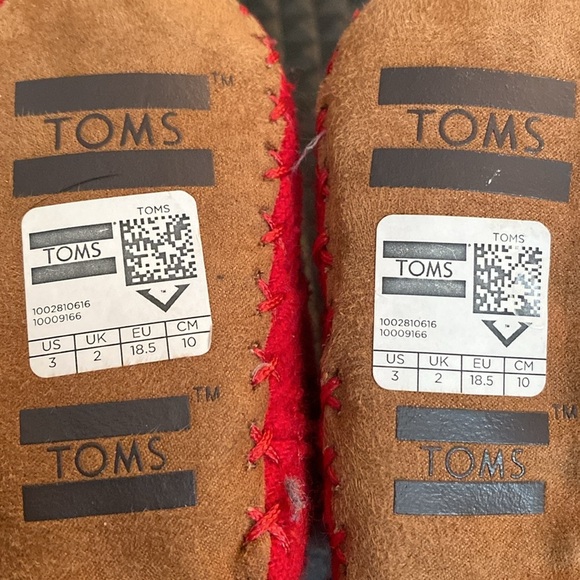 TOMS Tiny Cuna Red Booties - Picture 4 of 6
